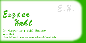 eszter wahl business card